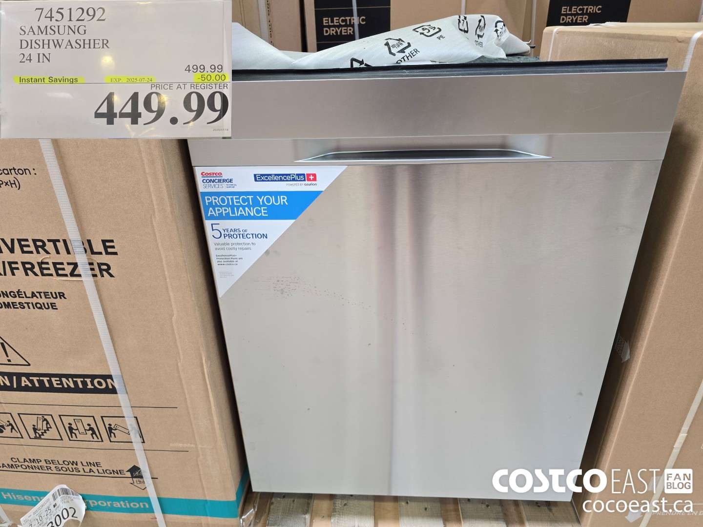 7451292 SAMSUNG DISHWASHER 24IN ($50.00 INSTANT SAVINGS EXPIRES ON 2025-07-24) $449.99