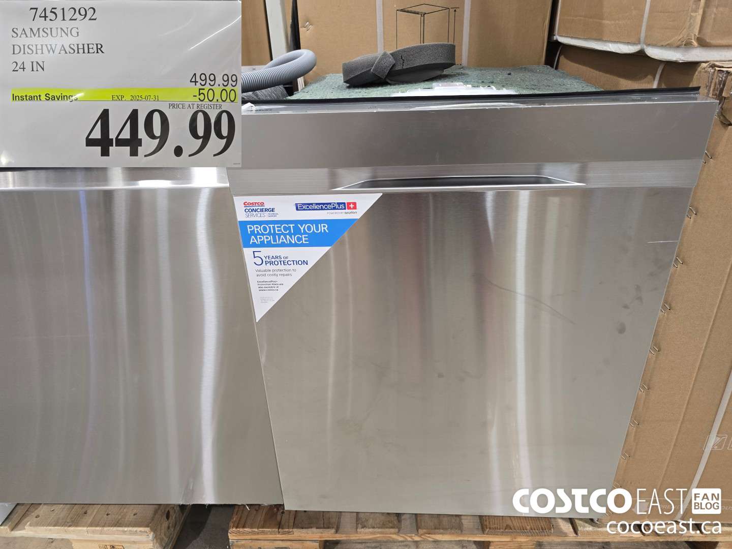 7451292 SAMSUNG DISHWASHER 24IN ($50.00 INSTANT SAVINGS EXPIRES ON 2025-07-31) $449.99