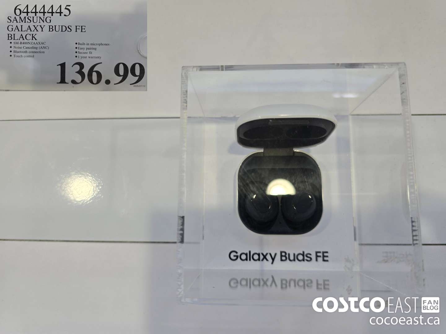 6444445 SAMSUNG GALAXY BUDS FE BLACK $136.99
