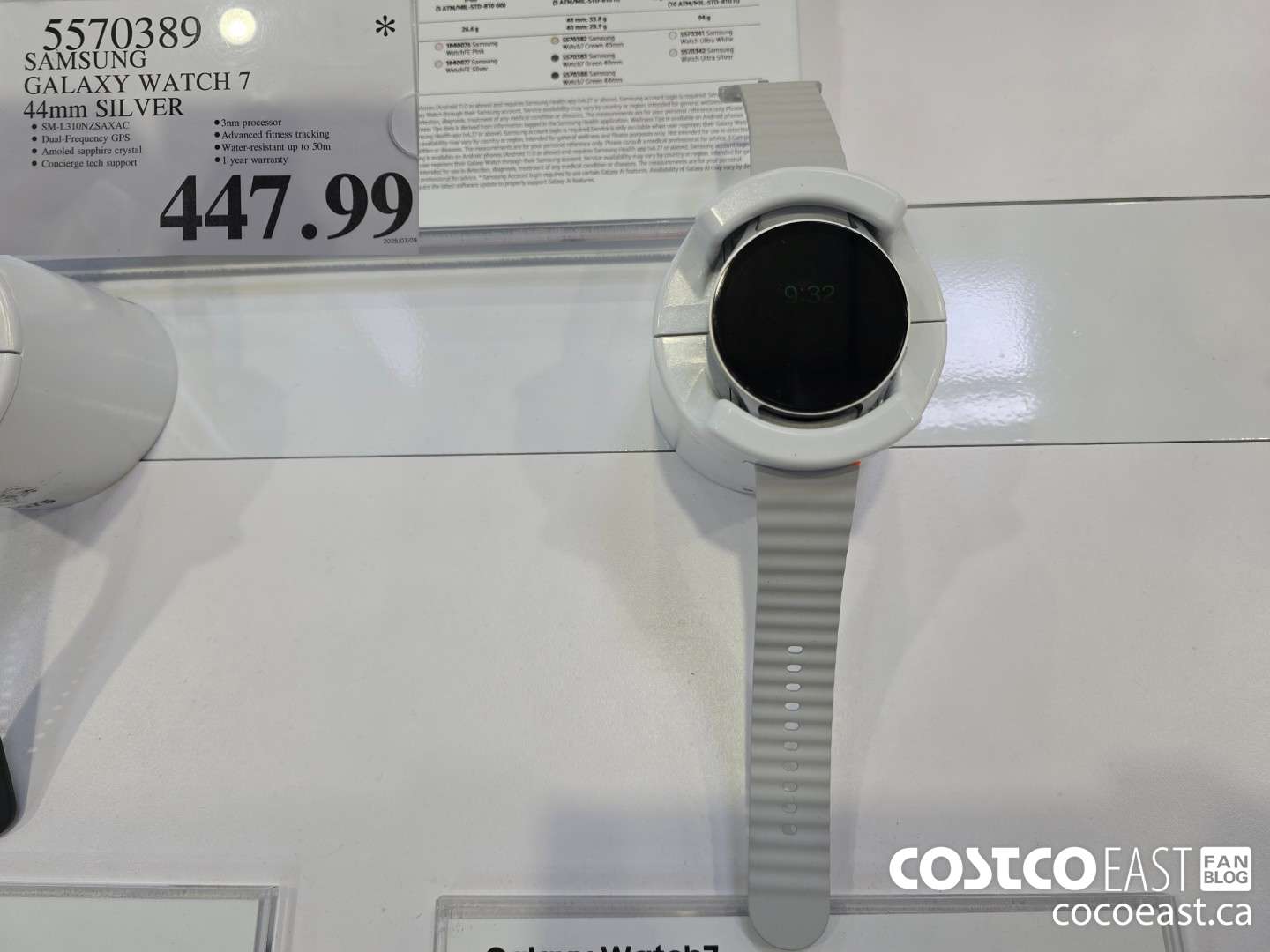 5570389 SAMSUNG GALAXY WATCH 7 44mm Silver $447.99