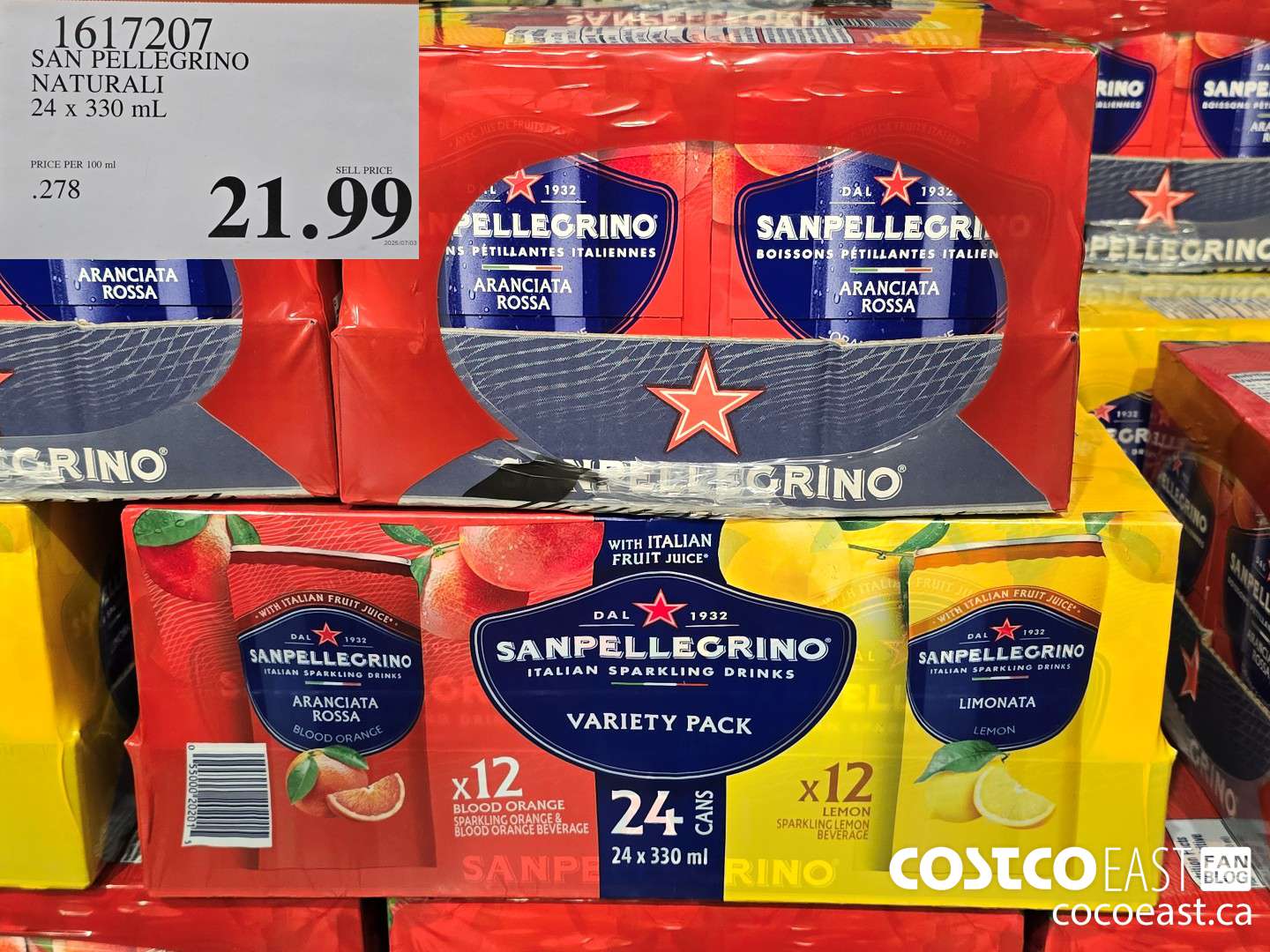 1617207 SAN PELLEGRINO NATURALI 24 x 330 mL $21.99