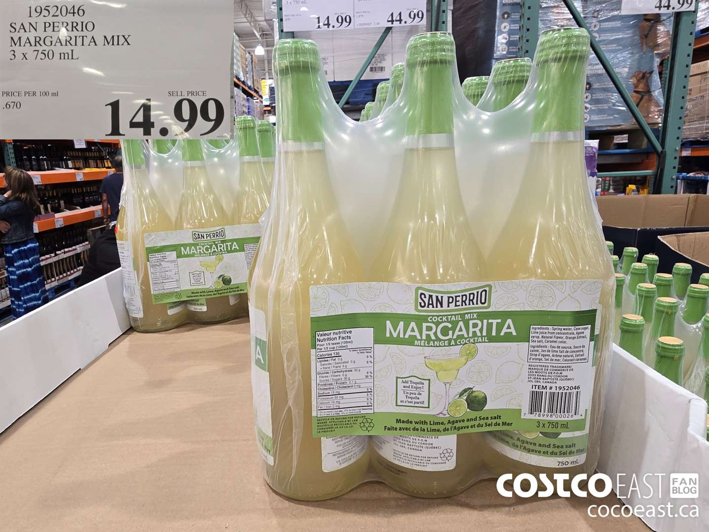 1952046 SAN PERRIO MARGARITA MIX 3 X 750 ML $14.99