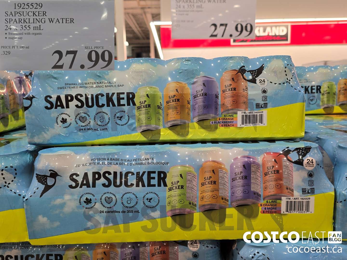 1925529 SAPSUCKER SPARKLING WATER 24 X 355 ML $27.99