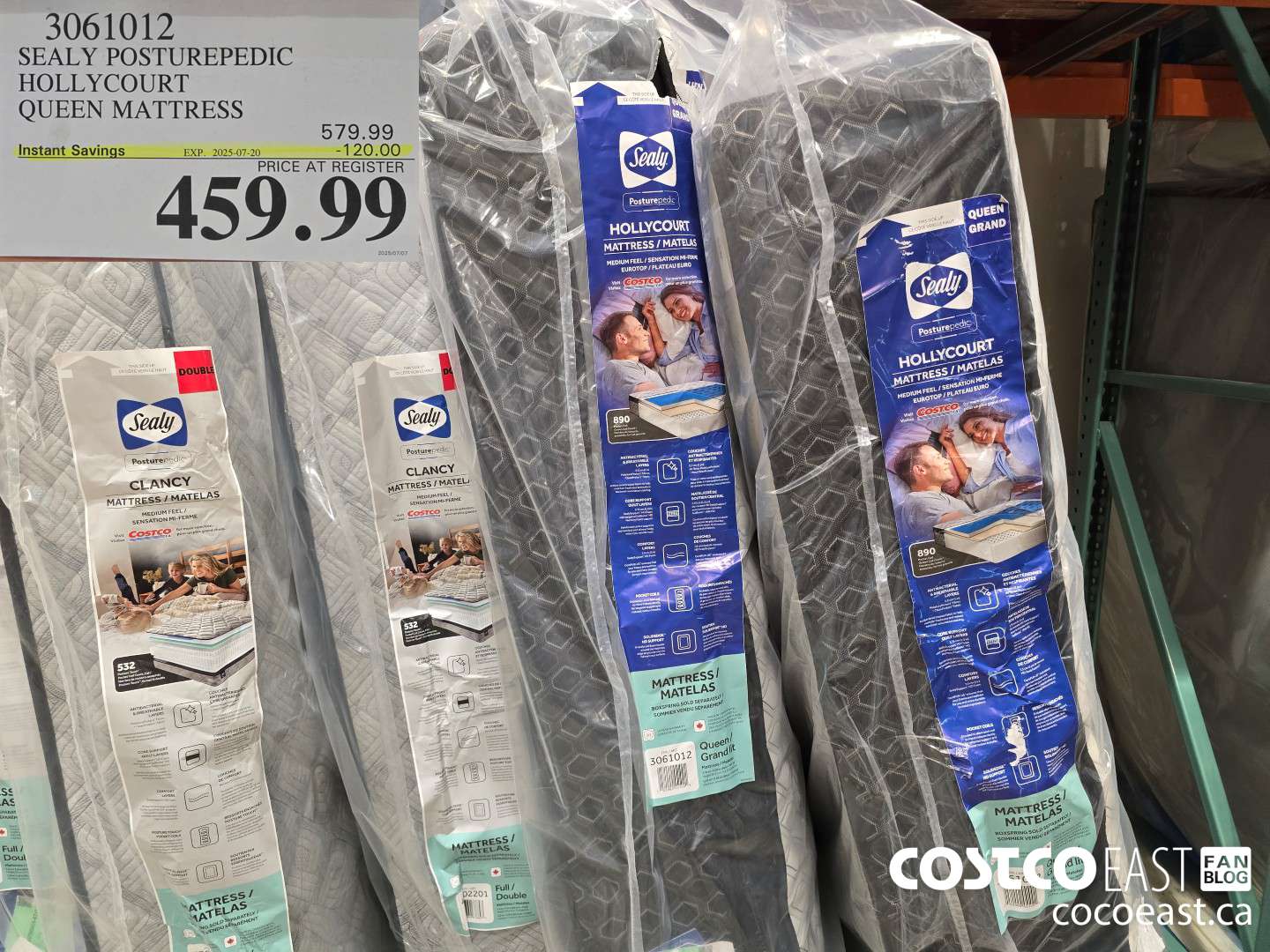 3061012 SEALY POSTUREPEDIC HOLLYCOURT QUEEN MATTRESS ($120.00 INSTANT SAVINGS EXPIRES ON 2025-07-20) $459.99