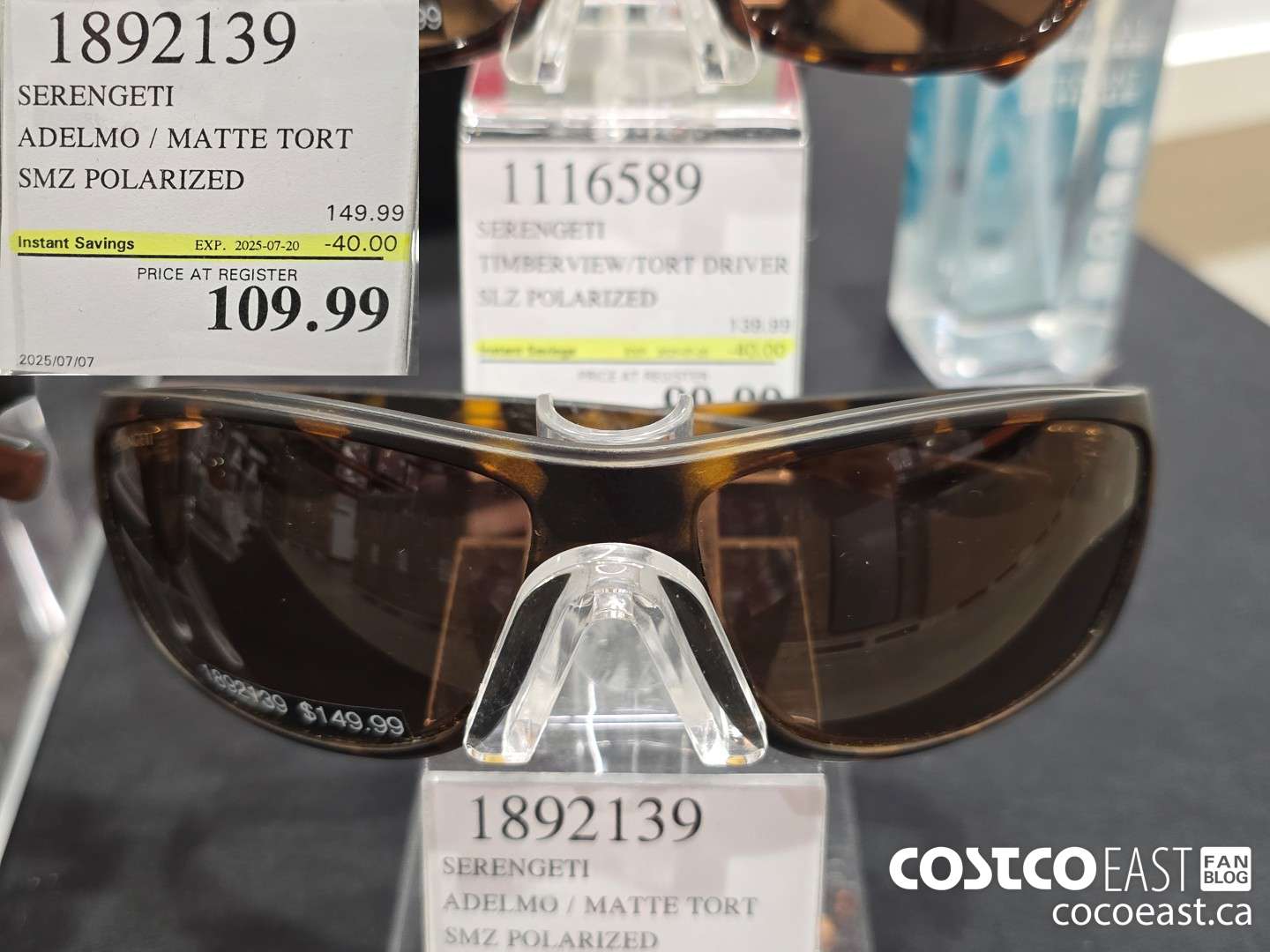 1892139 SERENGETI ADELMO / MATTE TORT POLARIZED ($40.00 INSTANT SAVINGS EXPIRES ON 2025-07-20) $109.99