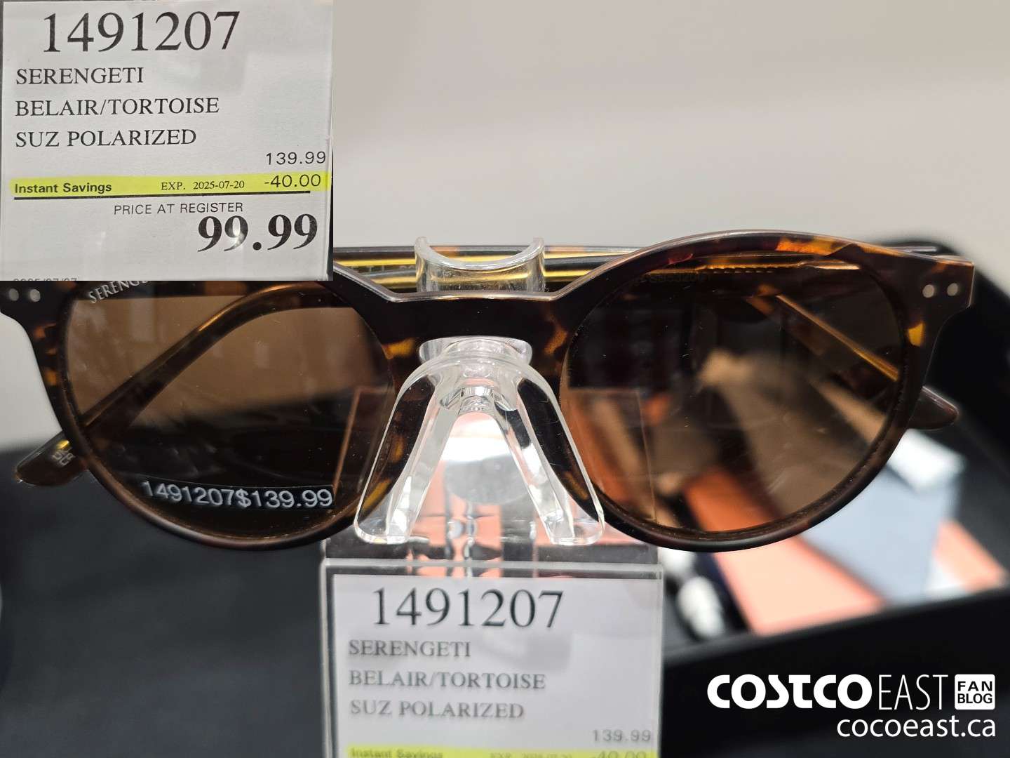 1491207 SERENGETI BELAIR/TORTOISE SUZ POLARIZED ($40.00 INSTANT SAVINGS EXPIRES ON 2025-07-20) $99.99