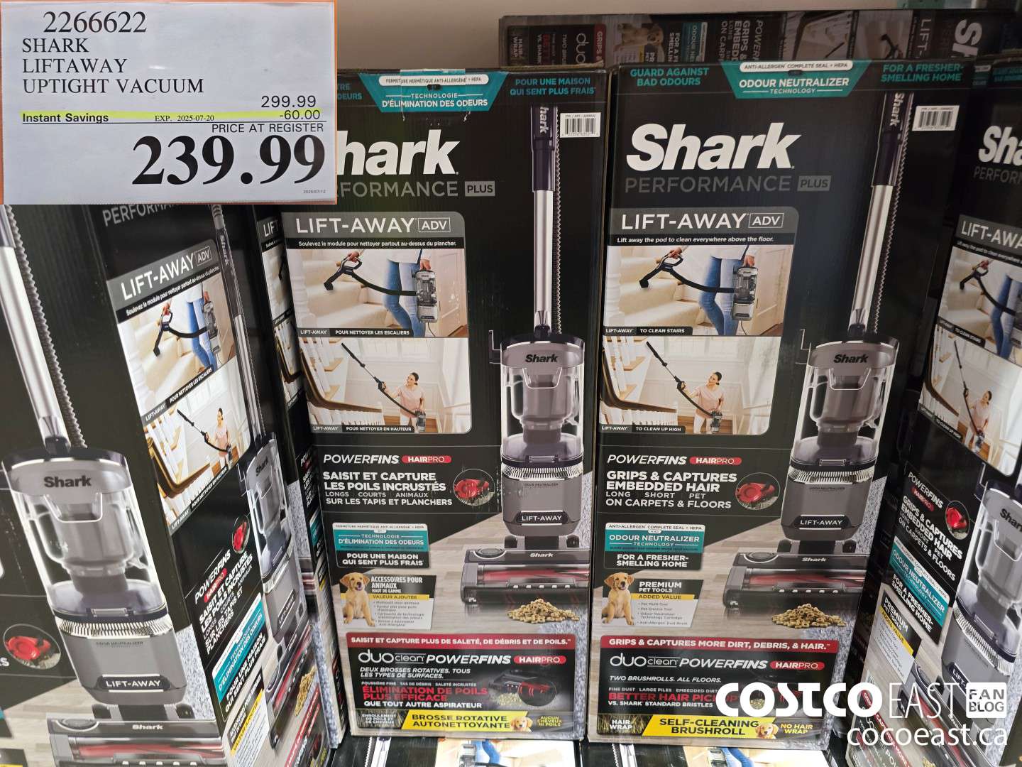 2266622 SHARK LIFTAWAY UPRIGHT VACUUM ($60.00 INSTANT SAVINGS EXPIRES ON 2024-07-20) $239.99