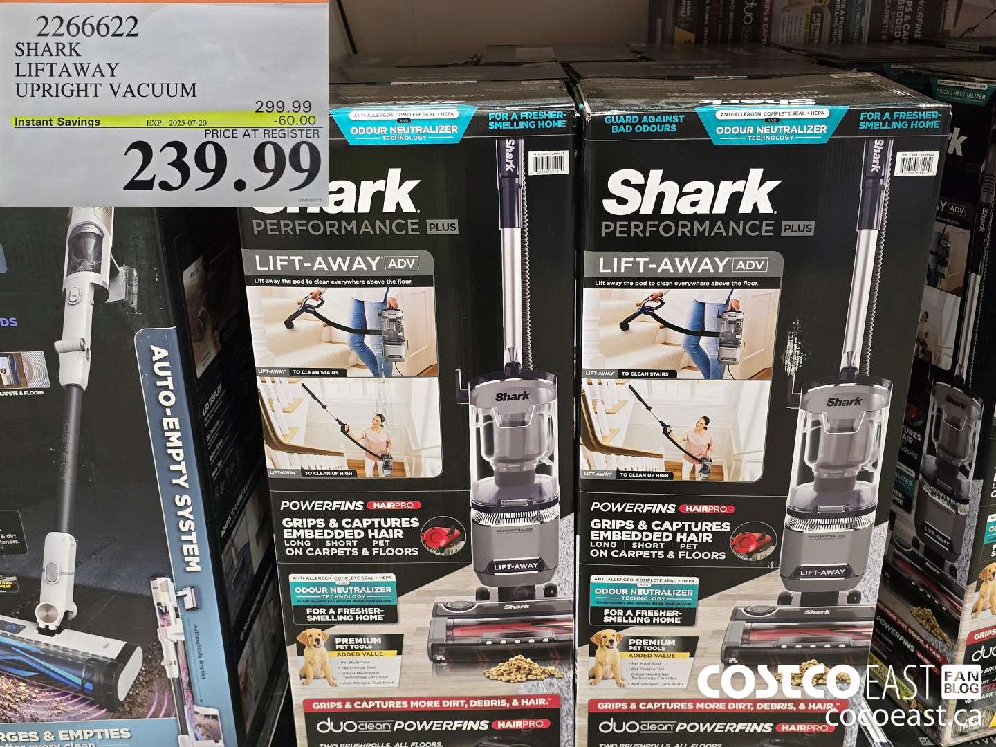 2266622 SHARK LIFTAWAY UPRIGHT VACUUM ($60.00 INSTANT SAVINGS EXPIRES ON 2024-07-20) $239.99