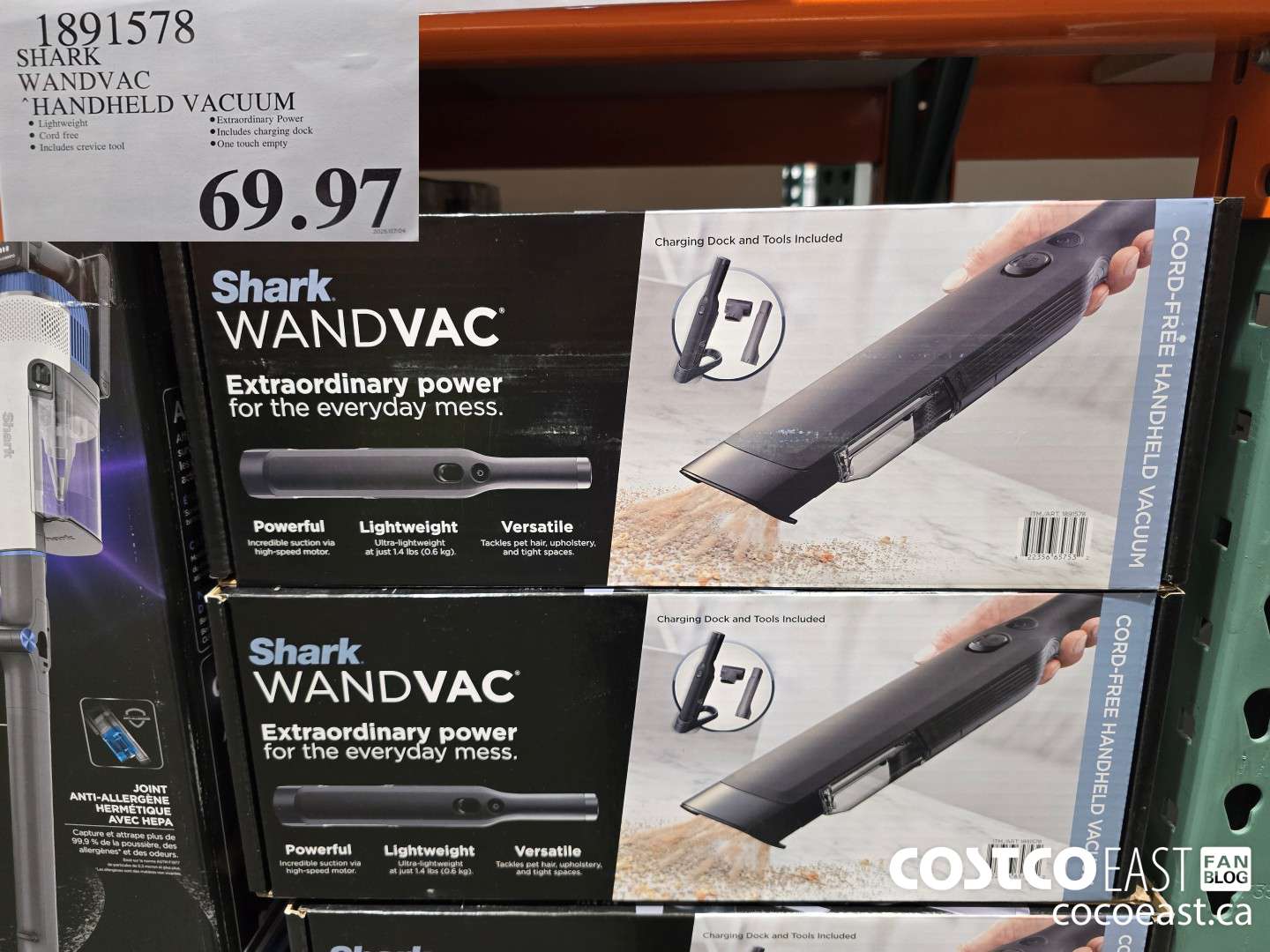 1891578 SHARK WANDVAC HANDHELD VACUUM $69.97