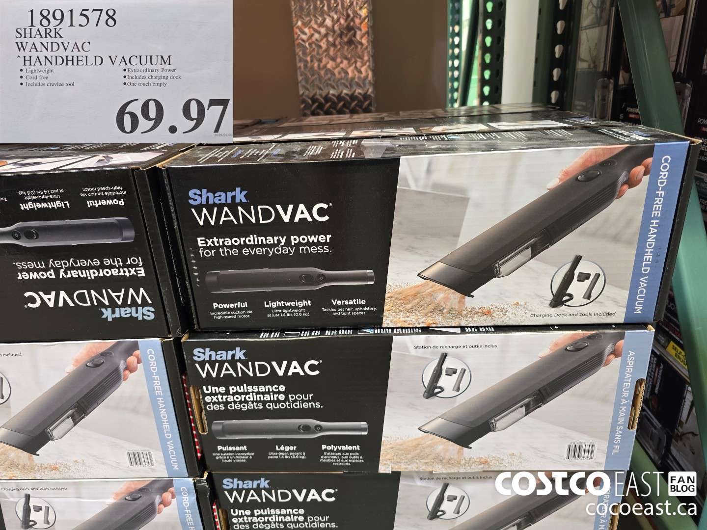 1891578 SHARK WANDVAC HANDHELD VACUUM $69.97