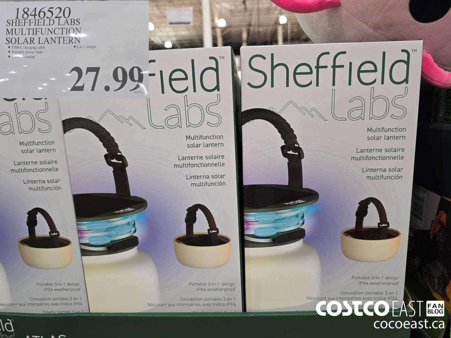 1846520 SHEFFIELD LABS MULTIFUNCTION SOLAR LANTERN $27.99