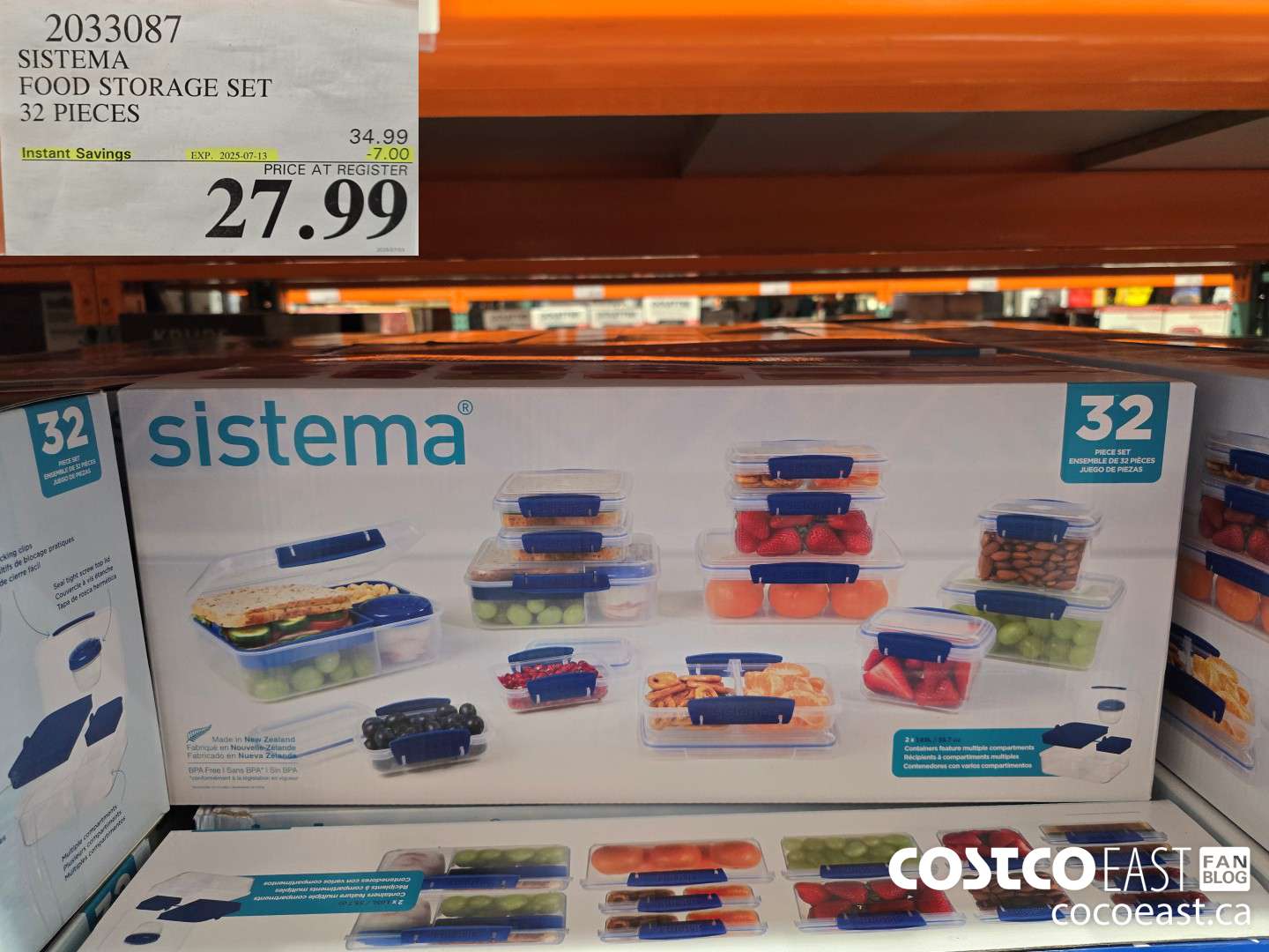 2033087 SISTEMA FOOD STORAGE SET 32 PIECES ($7.00 INSTANT SAVINGS EXPIRES ON 2025-07-13) $27.99