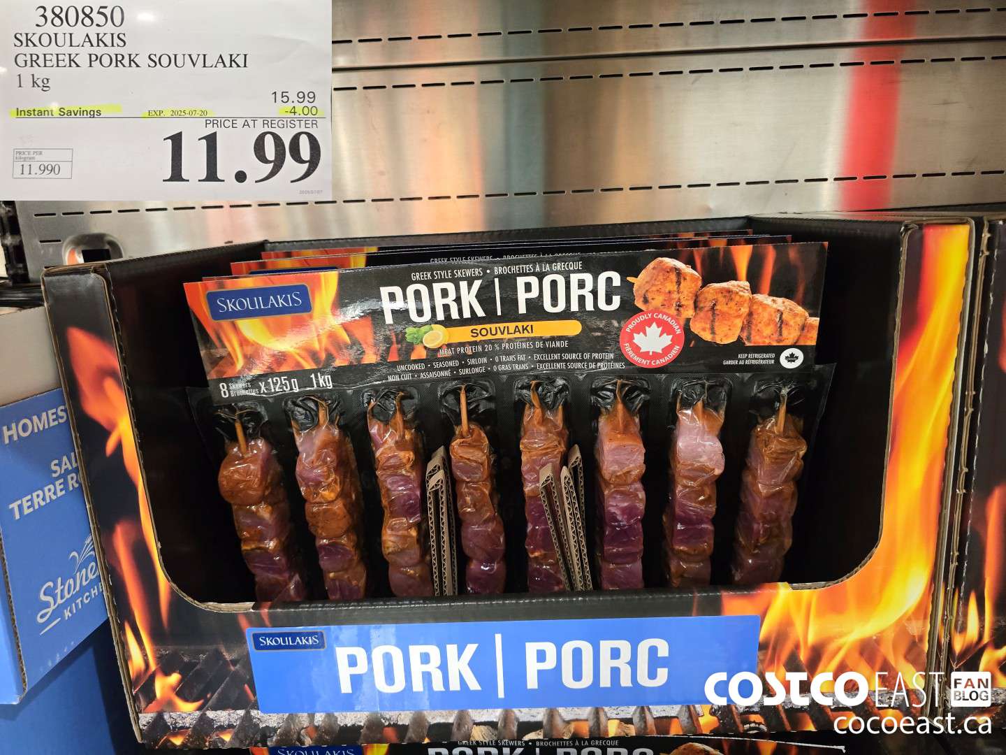 380850 SKOULAKIS GREEK PORK SOUVLAKI 1 KG ($4.00 INSTANT SAVINGS EXPIRES ON 2025-07-20) $11.99