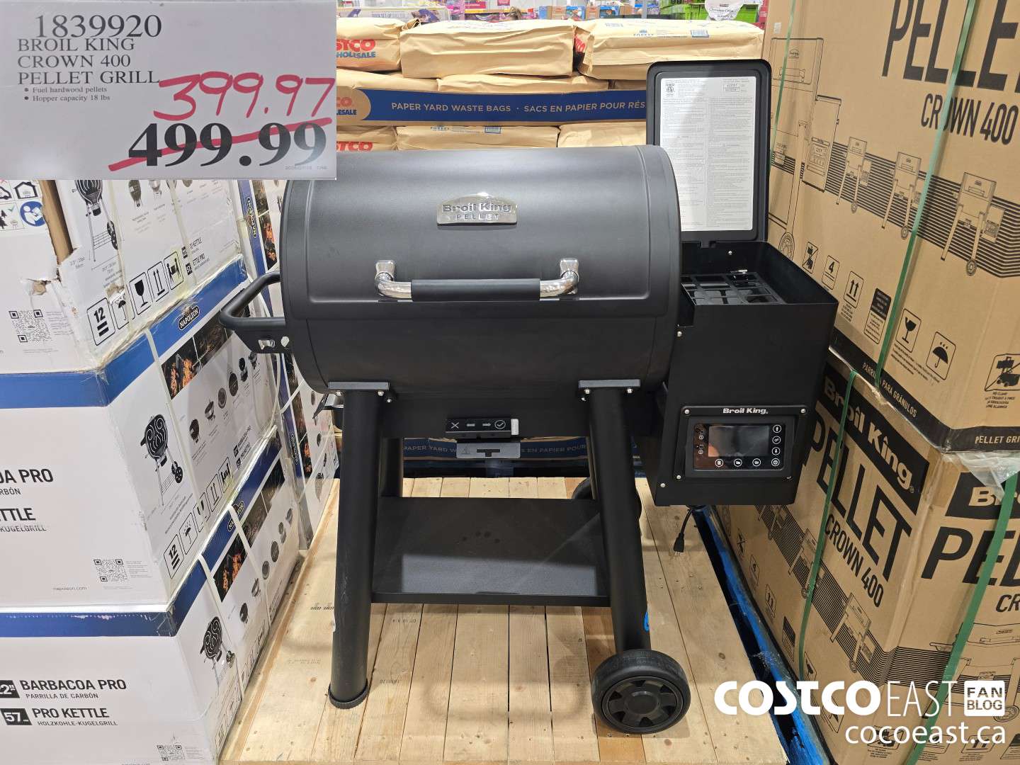 1839920 SOIL KING CROWN 400 PELLET GRILL $399.97