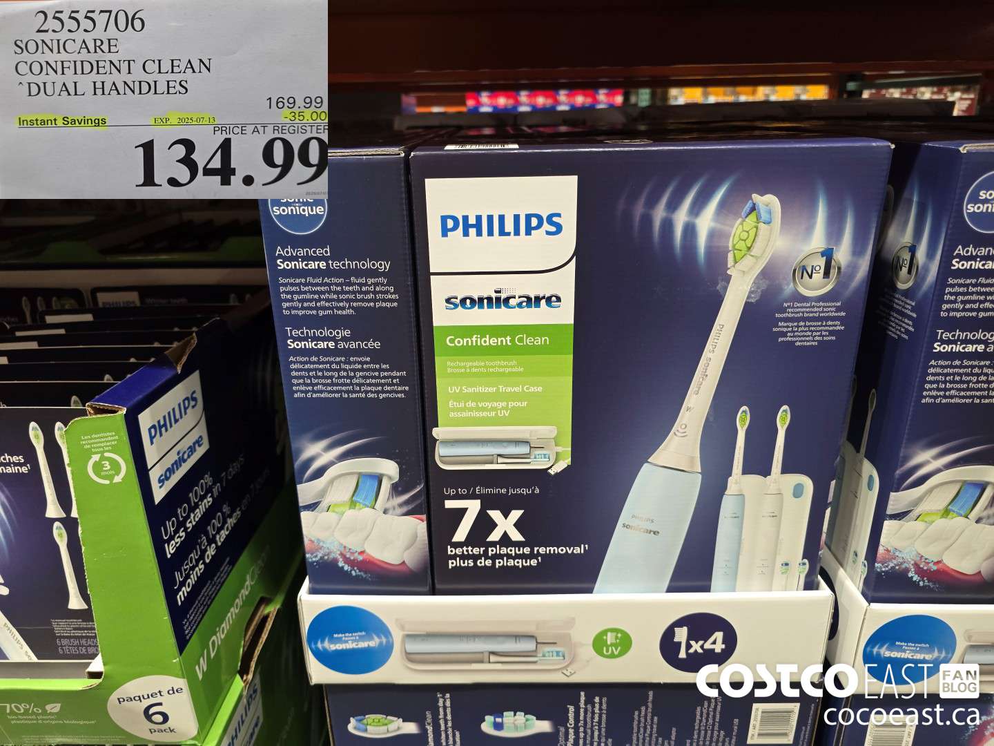 2555706 SONICARE CONFIDENT CLEAN “DUAL HANDLES ($35.00 INSTANT SAVINGS EXPIRES ON 2025-07-13) $134.99