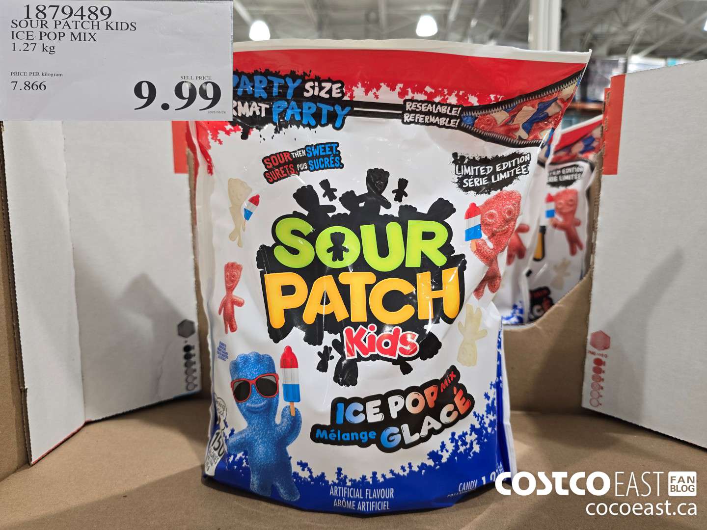 1879489 SOUR PATCH KIDS ICE POP MIX 1.27 KG $9.99