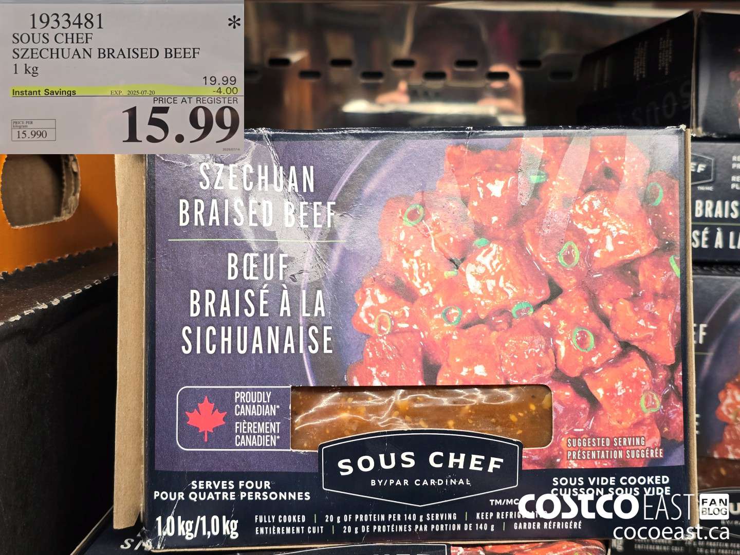 1933481 SOUS CHEF SZECHUAN BRAISED BEEF 1KG ($4.00 INSTANT SAVINGS EXPIRES ON 2025-07-20) $15.99