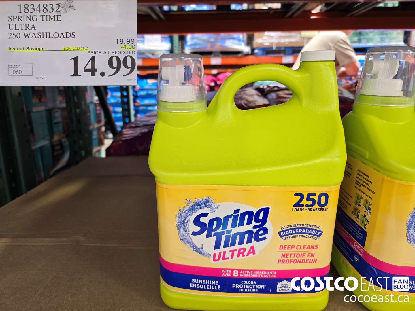 1834832 SPRING TIME ULTRA 250 WASHLOADS ($4.00 INSTANT SAVINGS EXPIRES ON 2025-07-27) $14.99