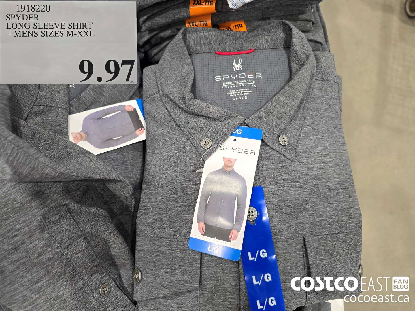 1918220 SPYDER LONG SLEEVE SHIRT +MENS SIZES M-XXL $9.97