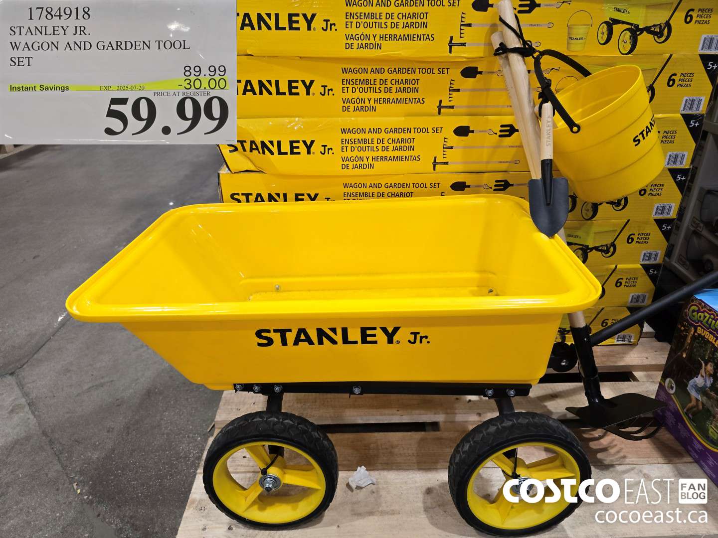 1784918 STANLEY JR. WAGON AND GARDEN TOOL SET ($30.00 INSTANT SAVINGS EXPIRES ON 2025-07-20) $59.99