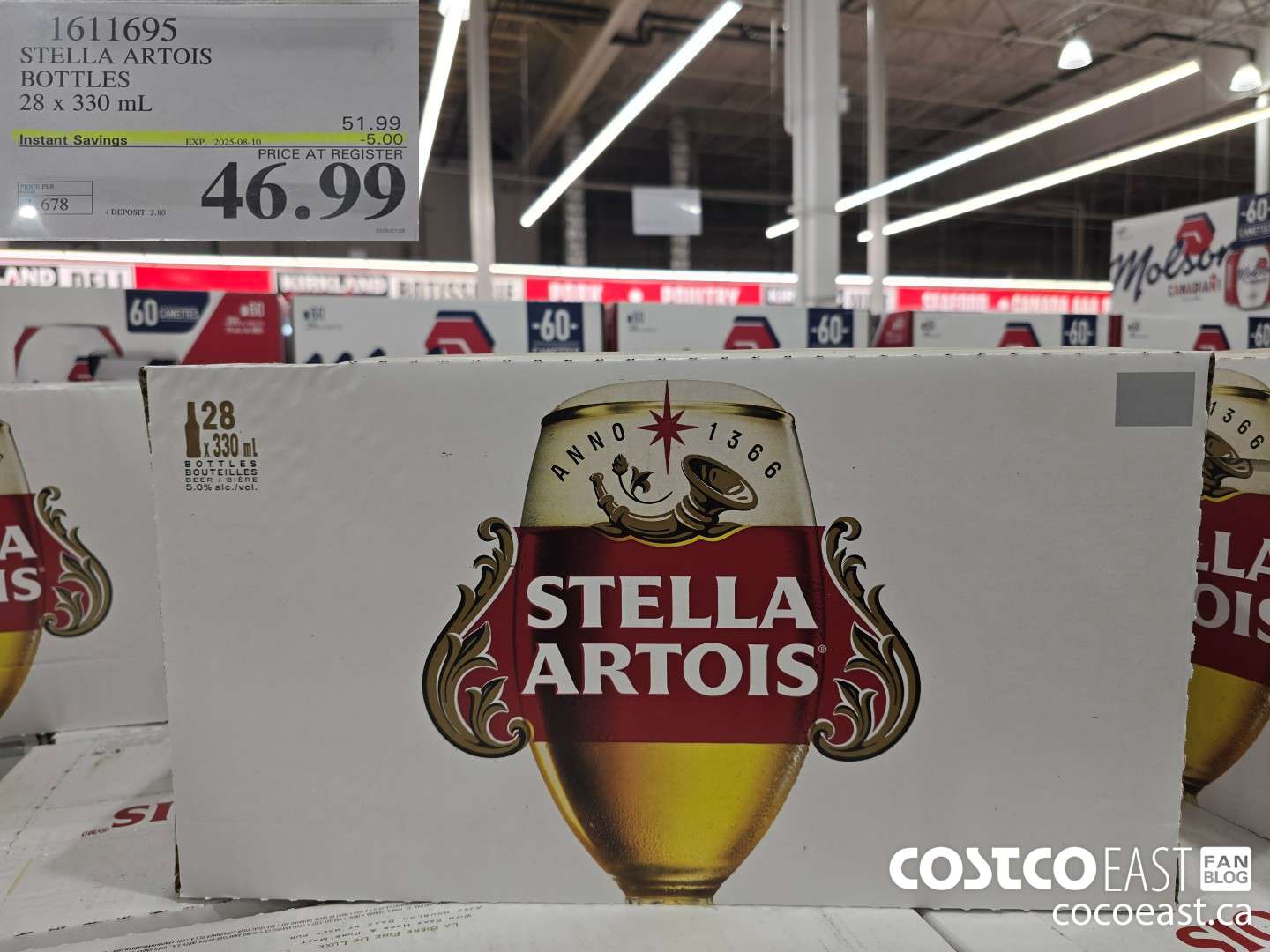 1611695 STELLA ARTOIS BOTTLES 28 x 330 mL ($5.00 INSTANT SAVINGS EXPIRES ON 2025-08-10) $46.99