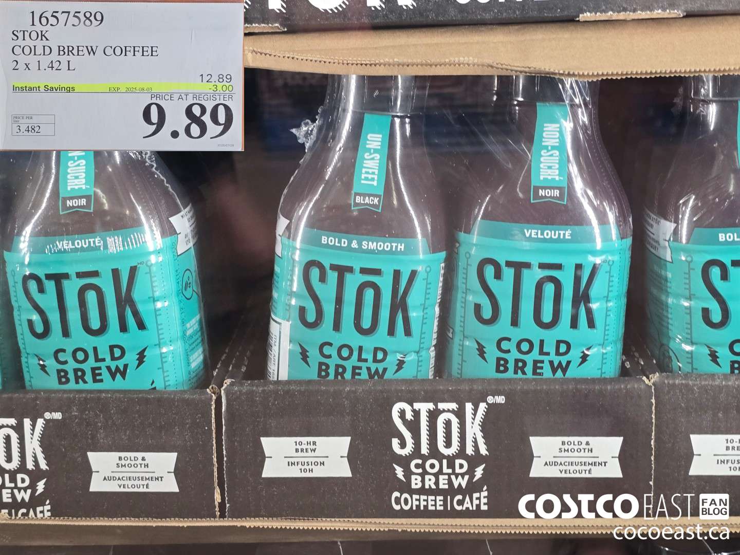 1657589 STOK COLD BREW COFFEE 2 x 1.42L ($3.00 INSTANT SAVINGS EXPIRES ON 2025-08-03) $9.89