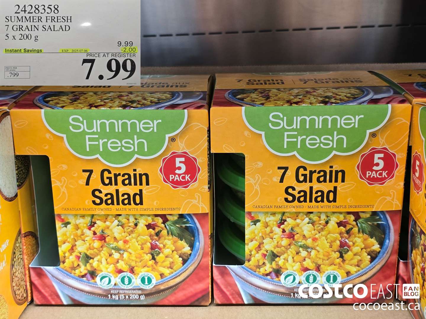 2428358 SUMMER FRESH 7 GRAIN SALAD 5 x 200 g ($2.00 INSTANT SAVINGS EXPIRES ON 2025-07-06) $7.99