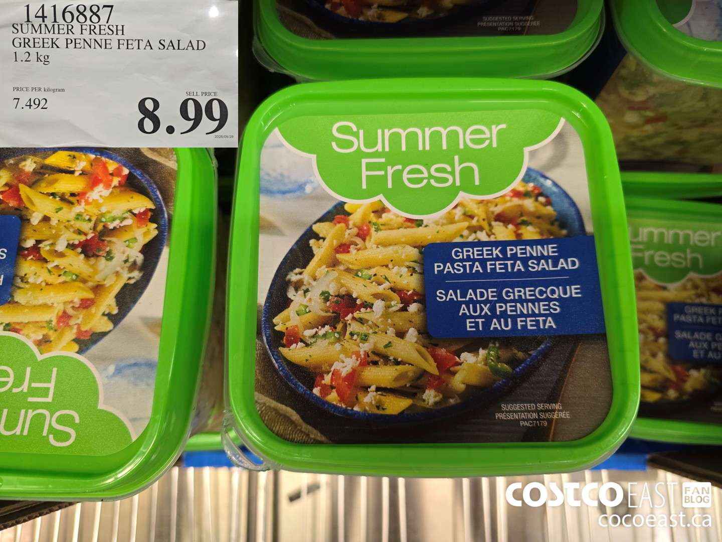 1416887 SUMMER FRESH GREEK PENNE FETA SALAD 1.2 KG $8.99