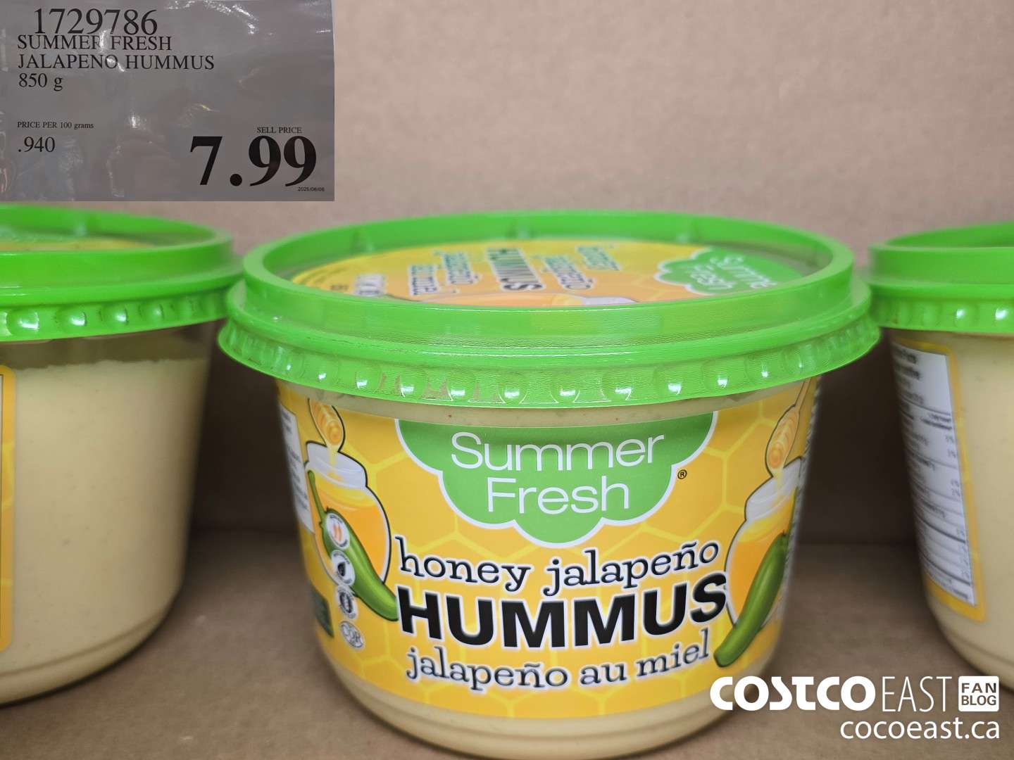 1729786 SUMMER FRESH JALAPENO HUMMUS 850 g $7.99