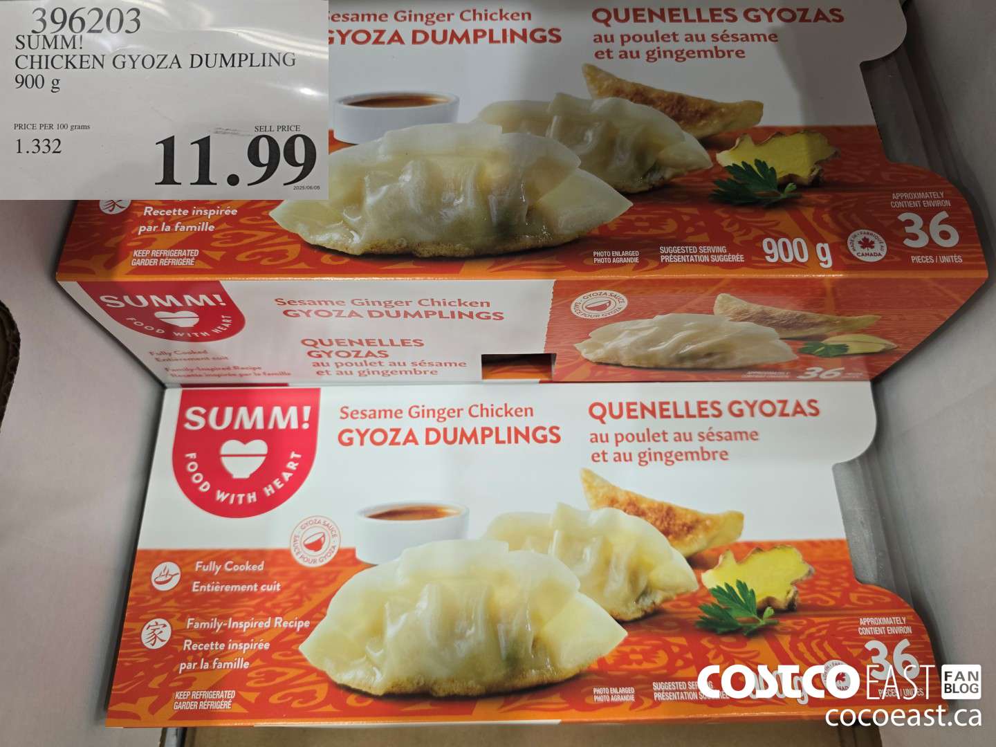 396203 SUMM! CHICKEN GYOZA DUMPLING 900G $11.99