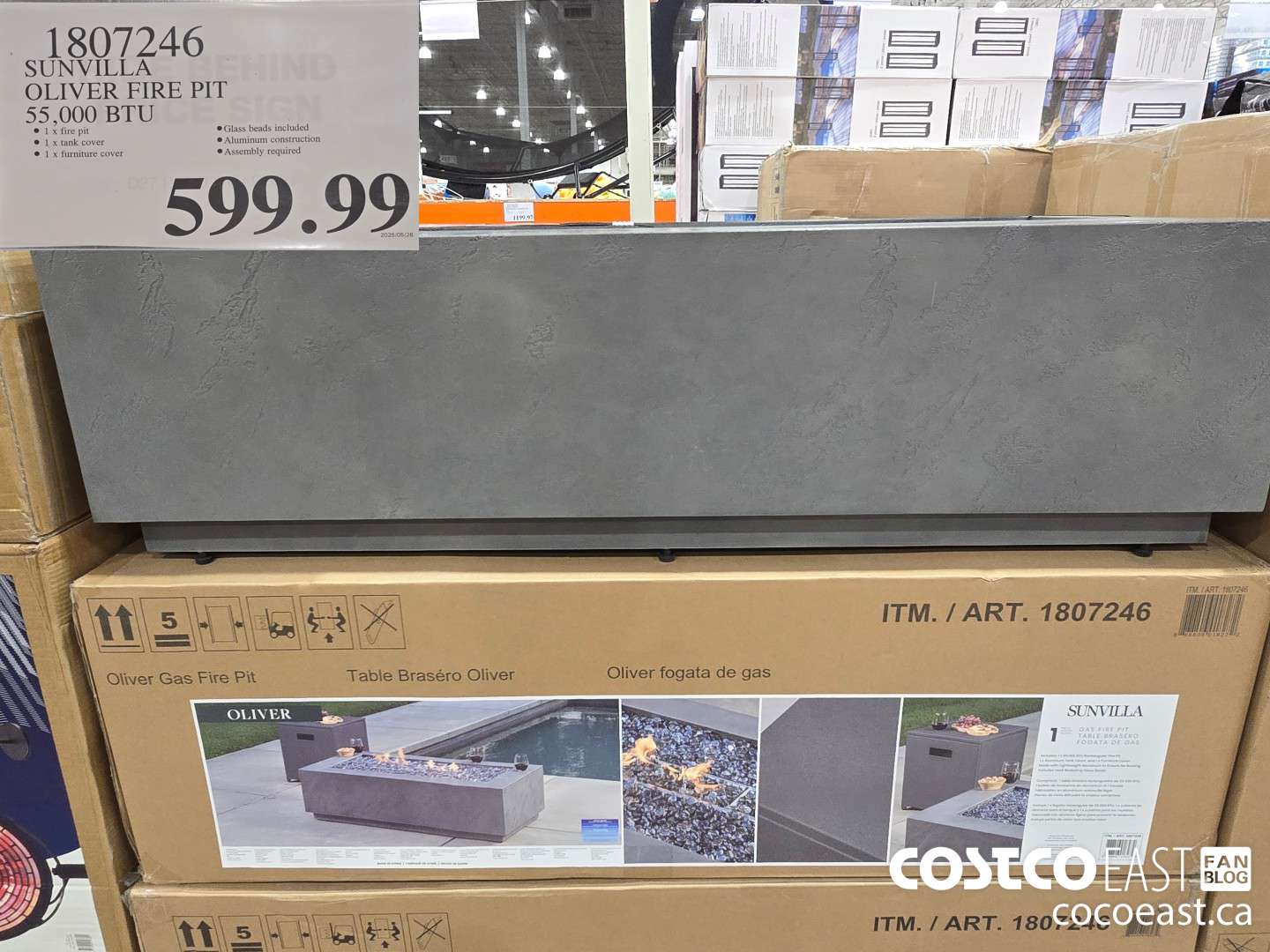 1807246 SUNVILLA OLIVER FIRE PIT 55,000 BTU $599.99