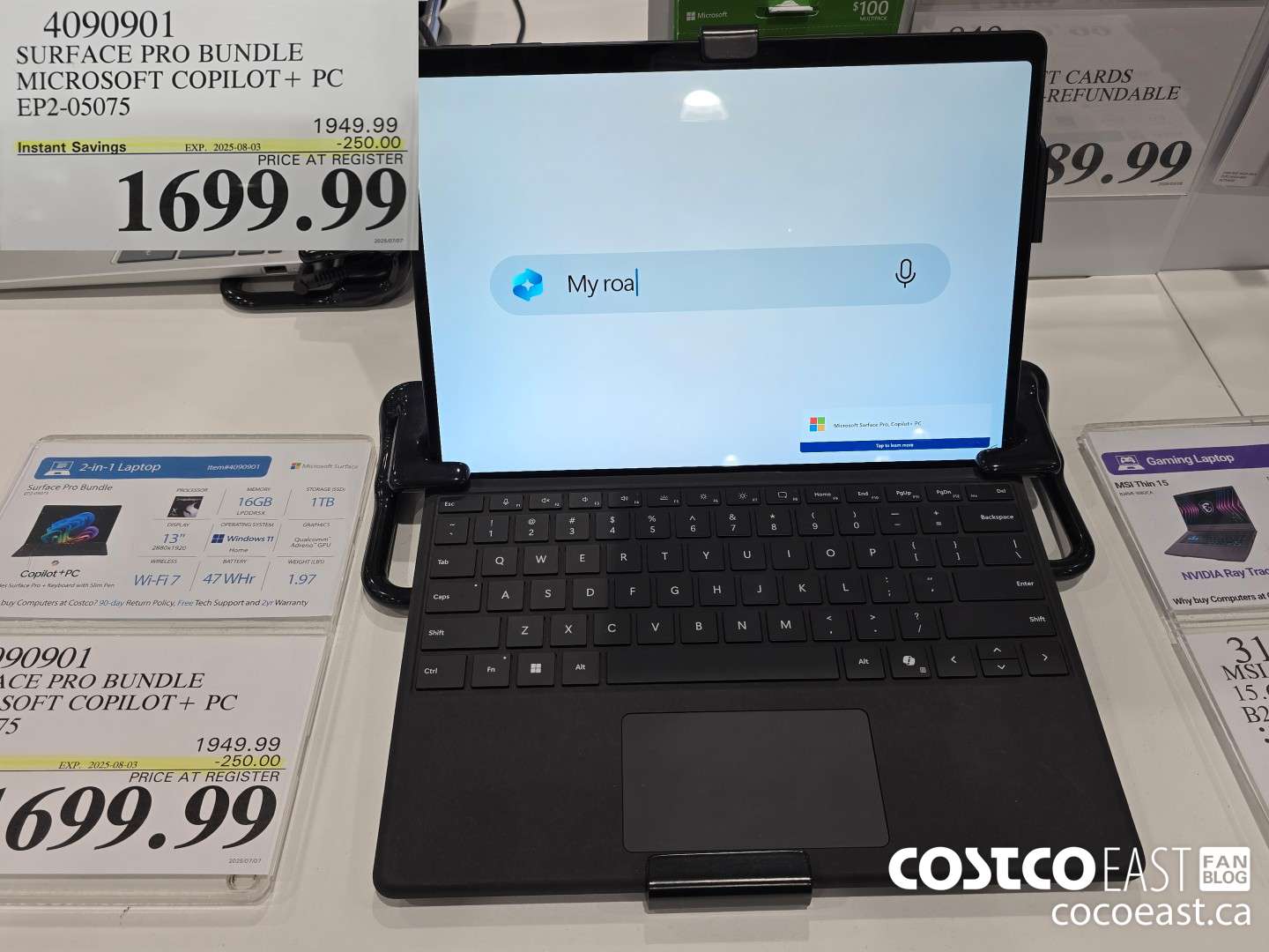 4090901 SURFACE PRO BUNDLE MICROSOFT COPILOT+ PC EP2-05075 ($250.00 INSTANT SAVINGS EXPIRES ON 2025-08-03) $1699.99