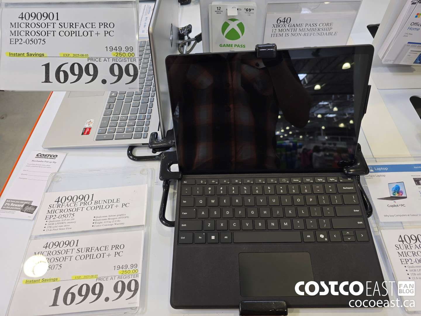 4090901 SURFACE PRO BUNDLE MICROSOFT COPILOT+ PC EP2-05075 ($250.00 INSTANT SAVINGS EXPIRES ON 2025-08-03) $1699.99