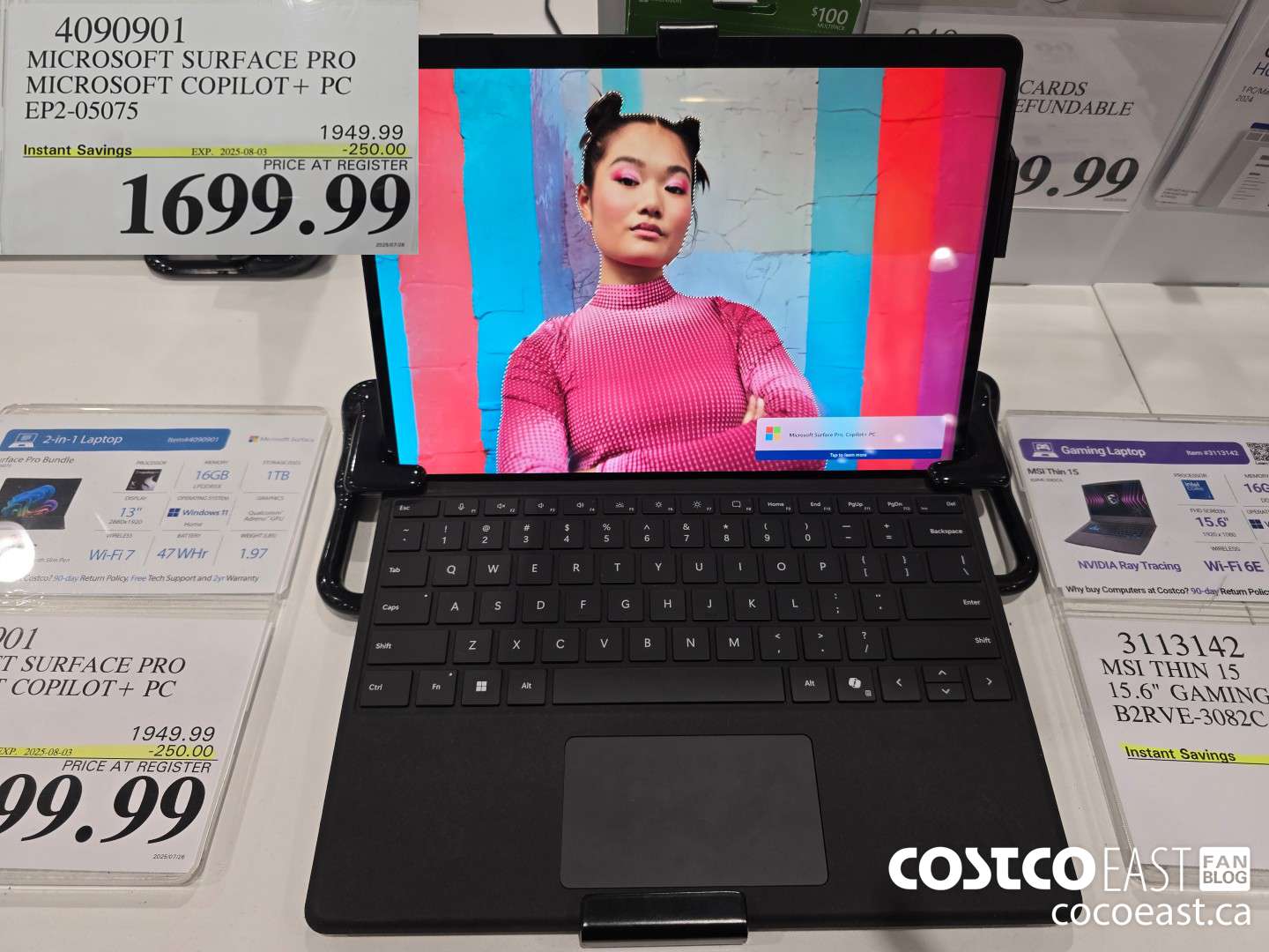 4090901 SURFACE PRO BUNDLE MICROSOFT COPILOT+ PC EP2-05075 ($250.00 INSTANT SAVINGS EXPIRES ON 2025-08-03) $1699.99