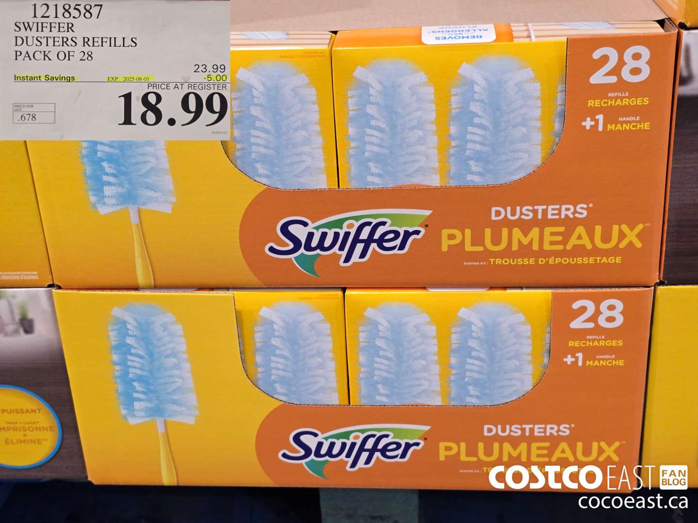 1218587 SWIFFER DUSTERS REFILLS PACK OF 28 ($5.00 INSTANT SAVINGS EXPIRES ON 2025-08-03) $18.99