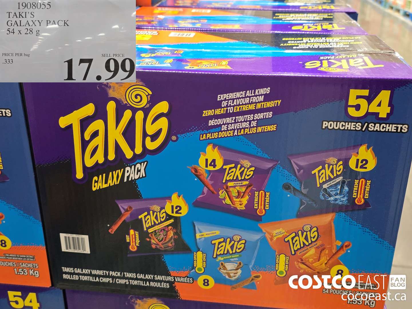 1908055 TAKI'S GALAXY PACK 54 x 28 g $17.99