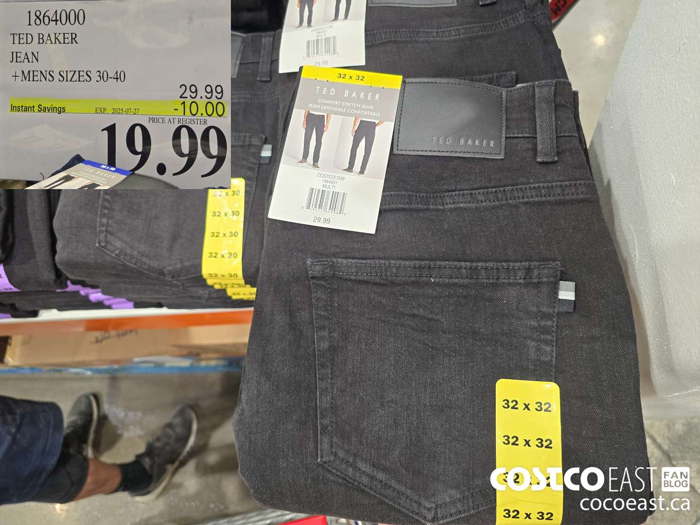 1864000 TED BAKER JEAN +MENS SIZES 30-40 ($10.00 INSTANT SAVINGS EXPIRES ON 2025-07-27) $19.99