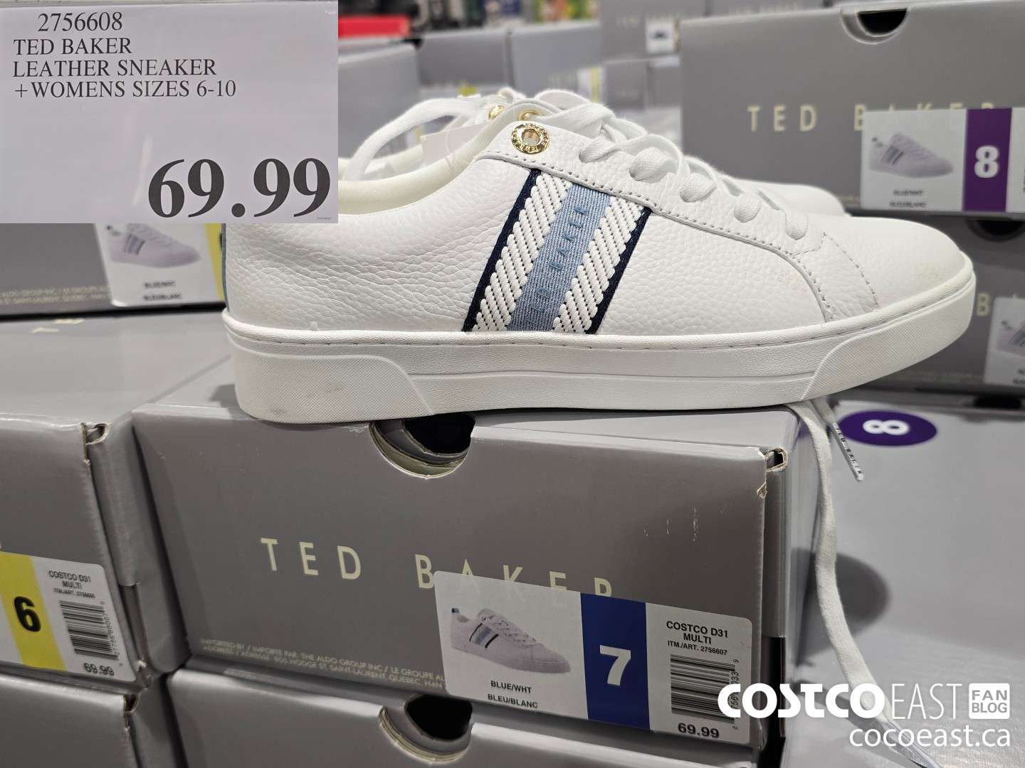 2756608 TED BAKER LEATHER SNEAKER +WOMENS SIZES 6-10 $69.99