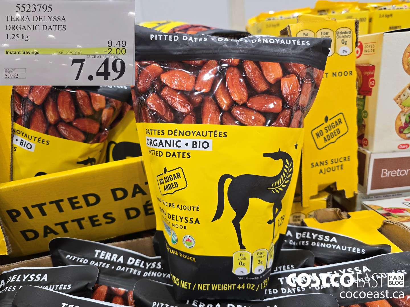 5523795 TERRA DELYSSA ORGANIC DATES 1.25 KG ($2.00 INSTANT SAVINGS EXPIRES ON 2025-08-03) $7.49