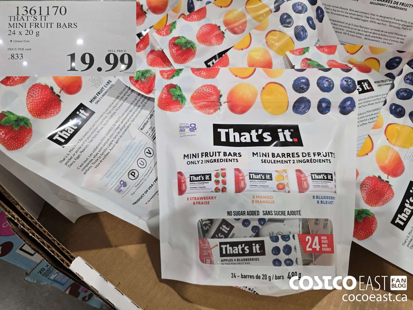 1361170 THAT'S IT MINI FRUIT BARS 24 x 20 g $19.99