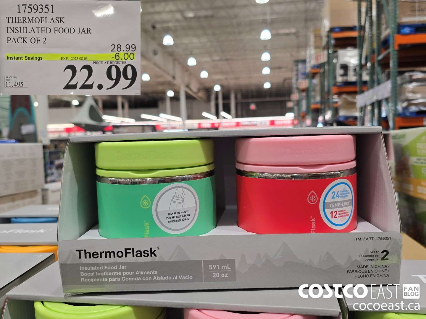 1759351 THERMOFLASK INSULATED FOOD JAR PACK OF 2 ($6.00 INSTANT SAVINGS EXPIRES ON 2025-08-03) $22.99