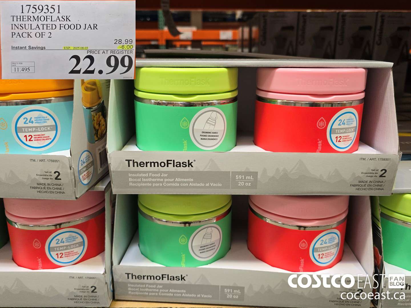 1759351 THERMOFLASK INSULATED FOOD JAR PACK OF 2 ($6.00 INSTANT SAVINGS EXPIRES ON 2025-08-03) $22.99