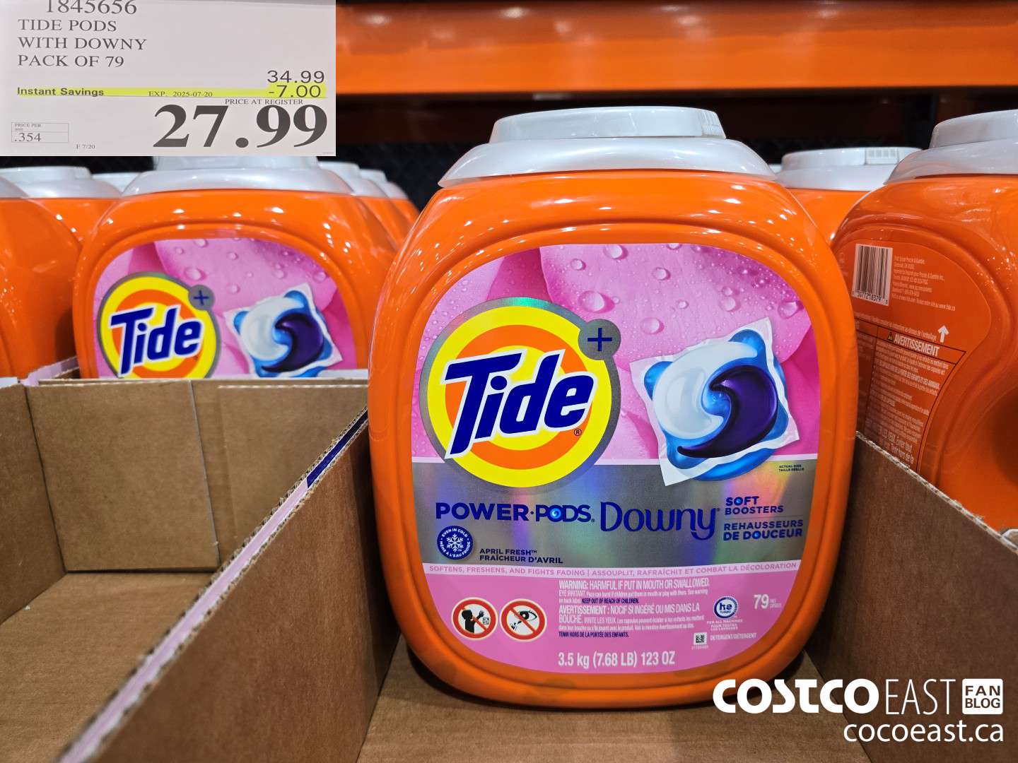 1845656 TIDE PODS WITH DOWNY PACK OF 79 ($7.00 INSTANT SAVINGS EXPIRES ON 2025-07-20) $27.99