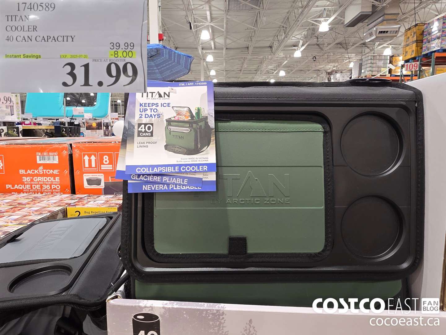 1740589 TITAN COOLER 40 CAN CAPACITY ($8.00 INSTANT SAVINGS EXPIRES ON 2025-07-20) $31.99