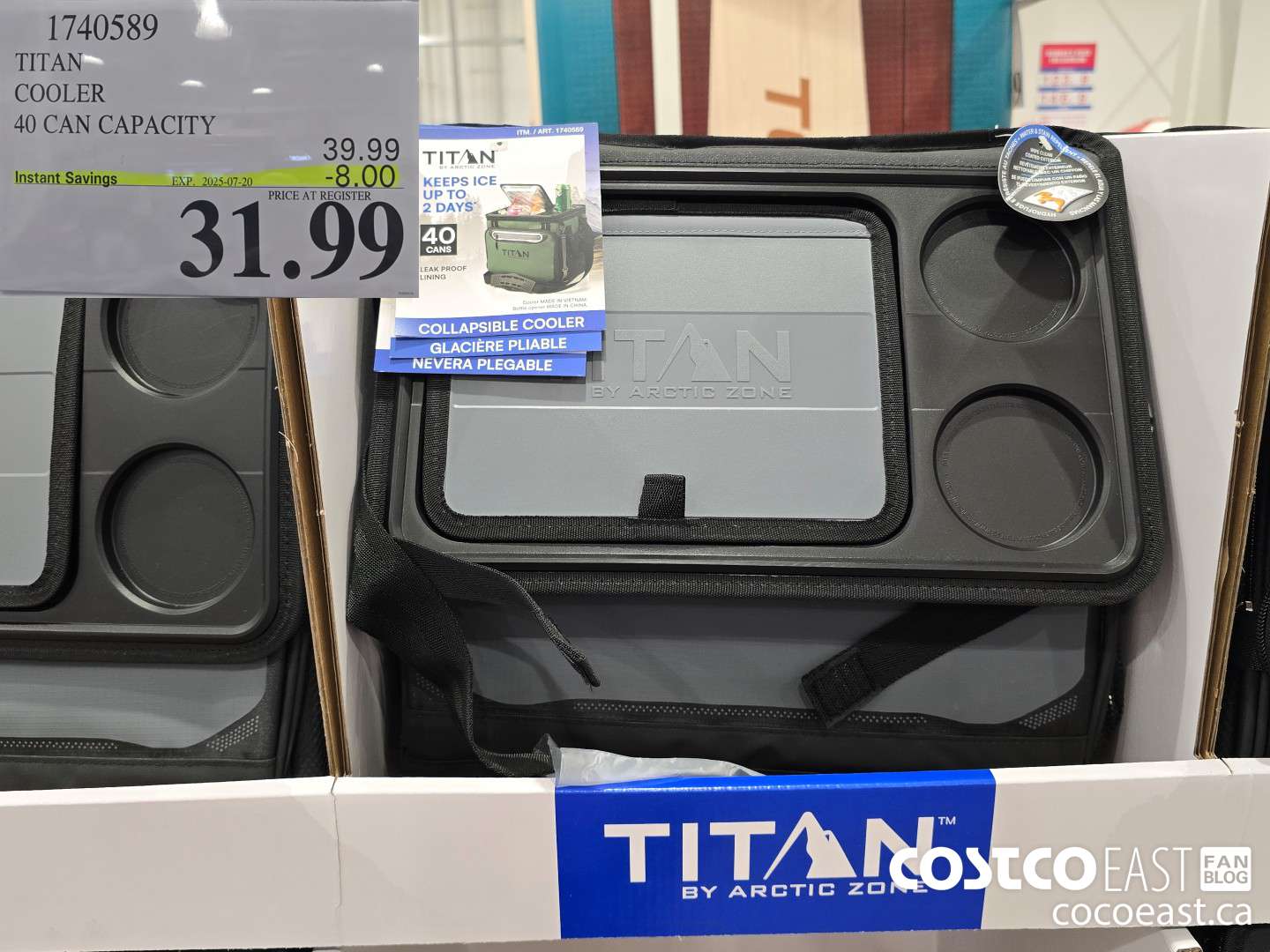 1740589 TITAN COOLER 40 CAN CAPACITY ($8.00 INSTANT SAVINGS EXPIRES ON 2025-07-20) $31.99
