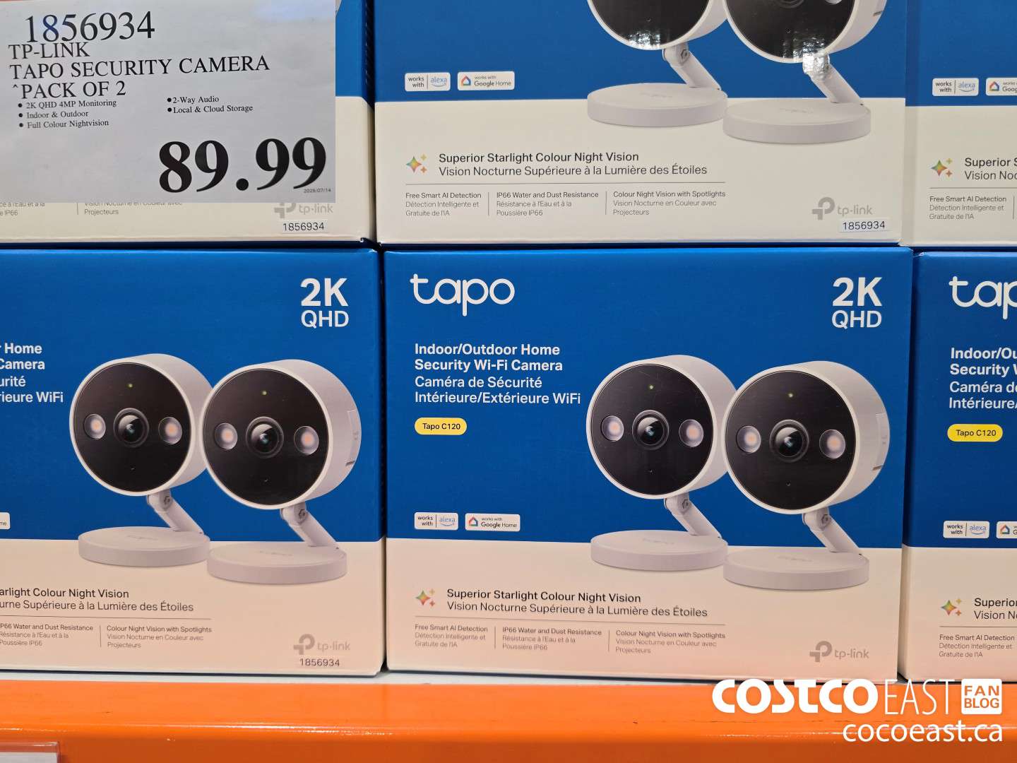 856934 TP-LINK TAPO SECURITY CAMERA PACK OF 2 $89.99