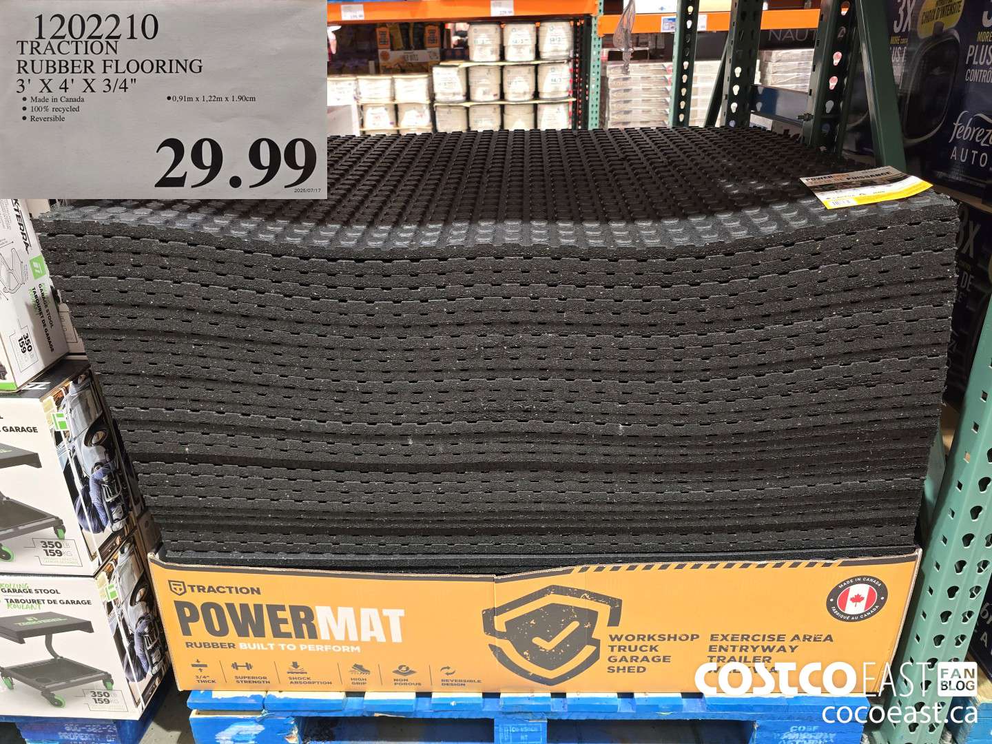 1202210 TRACTION RUBBER FLOORING 3' X 4' X 3/4