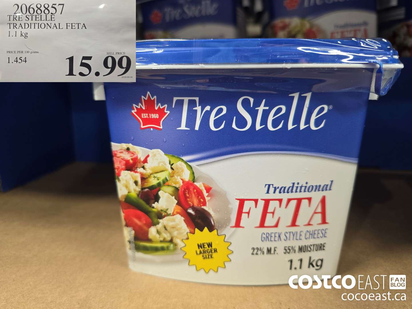 2068857 TRE STELLE TRADITIONAL FETA 1.1 KG $15.99