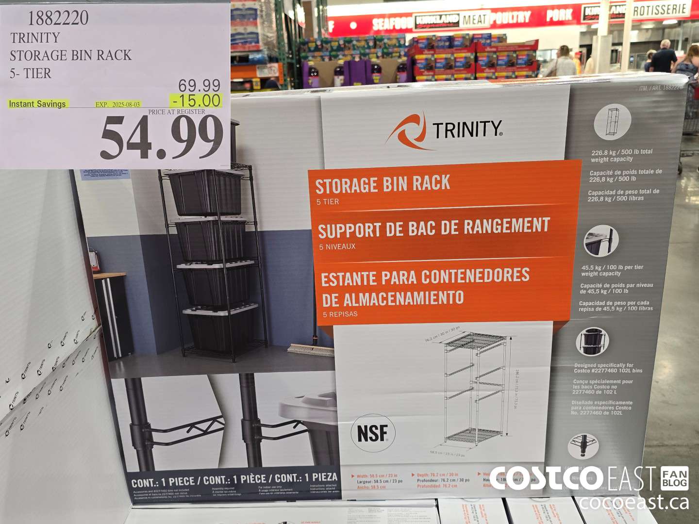 1882220 TRINITY STORAGE BIN RACK 5-TIER ($15.00 INSTANT SAVINGS EXPIRES ON 2025-08-03) $54.99