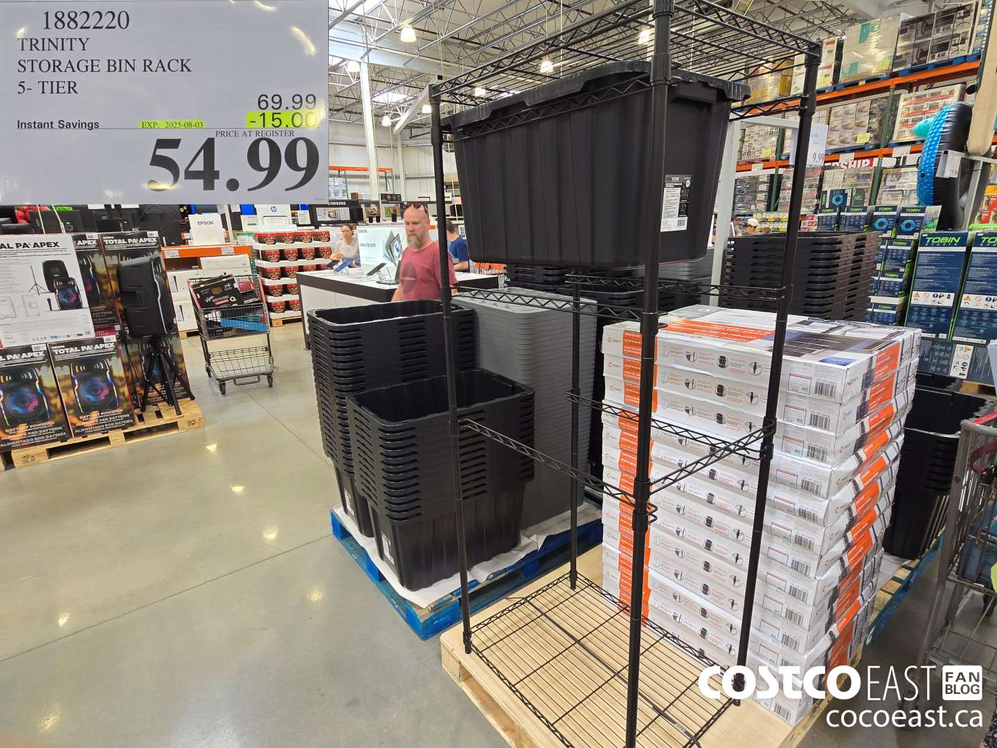 1882220 TRINITY STORAGE BIN RACK 5-TIER ($15.00 INSTANT SAVINGS EXPIRES ON 2025-08-03) $54.99